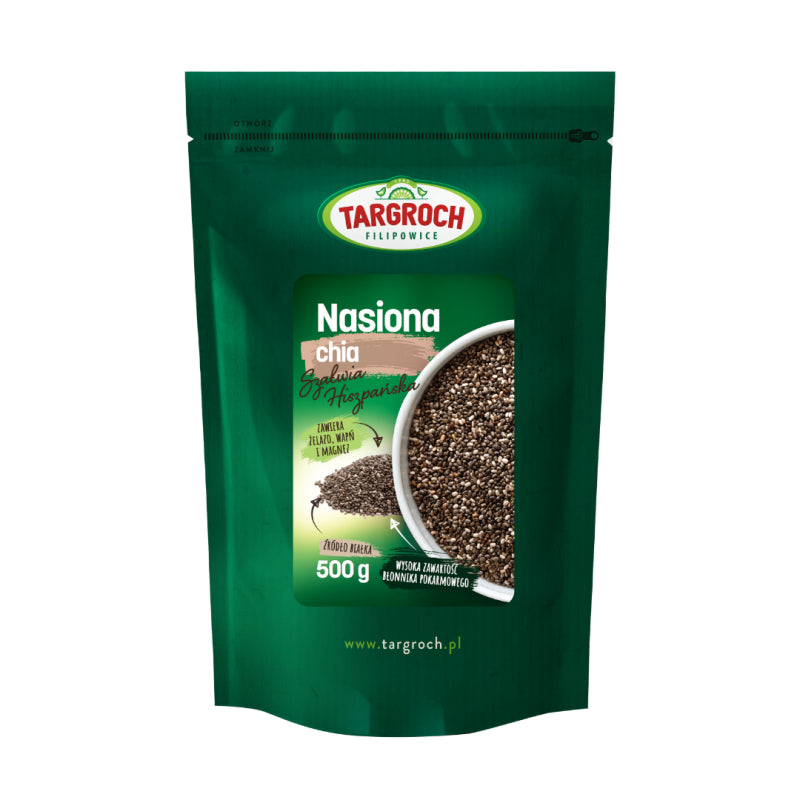 Nasiona chia - szałwia hiszpańska - doypack 500 g