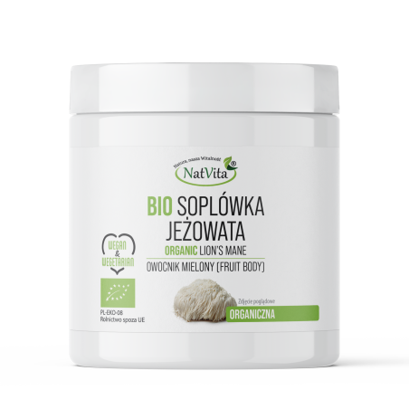 Soplówka Jeżowata BIO grzyb mielony 100g